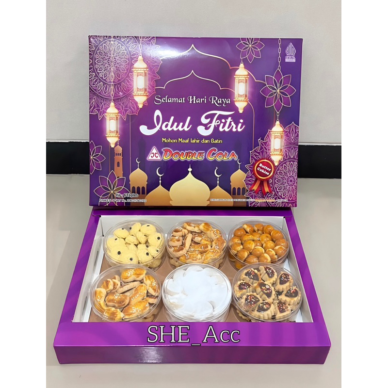 

Paket Double Cola Kue Kering Lebaran / Hampers Lebaran Isi 6 Toples 2025 Parsel Ramadan