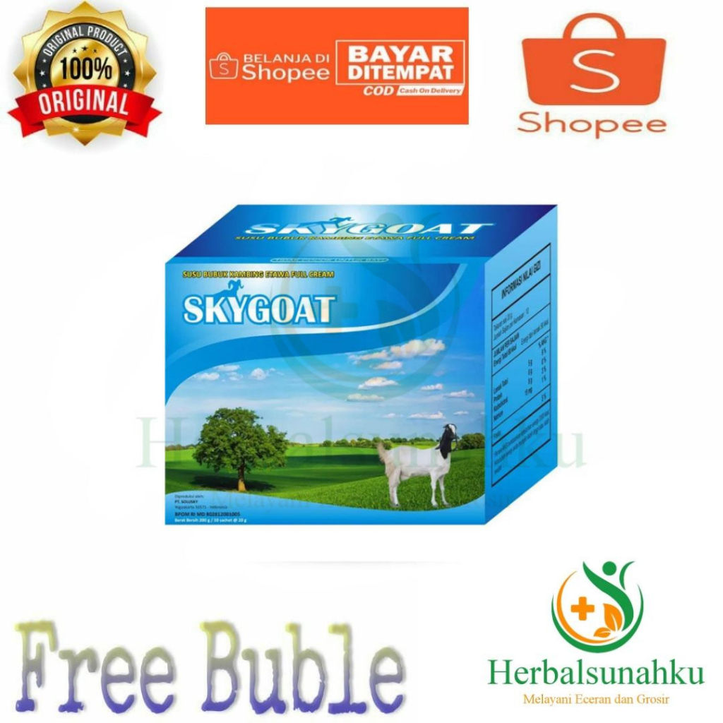 

Susu Kambing Skygoat | Susu Bubuk Full Cream | Skygoat Per Box 10 Sachet