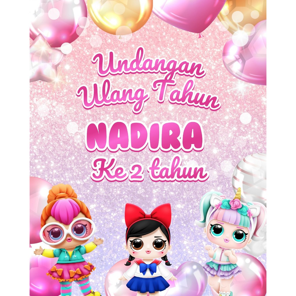 UNDANGAN DIGITAL ULANG TAHUN LOL SURPRIS VIDEO/JPG KODE 17