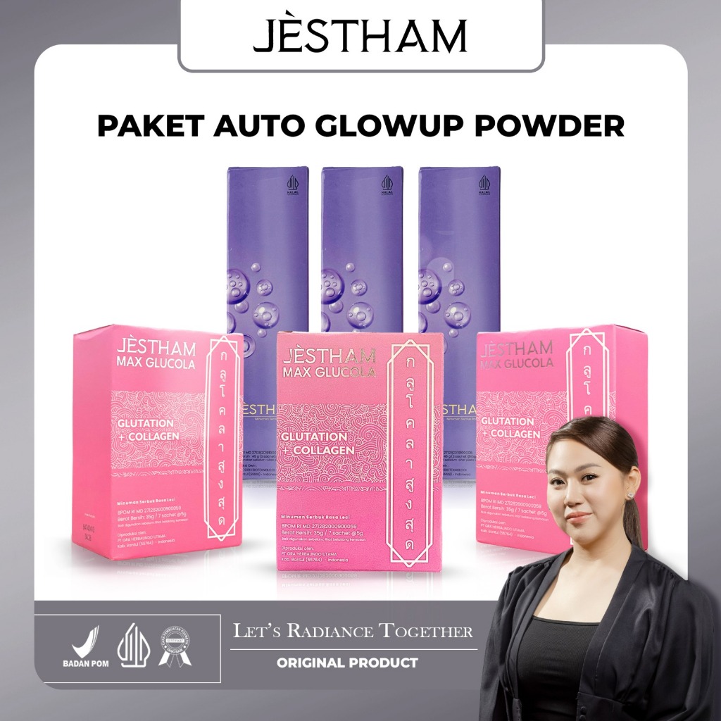 Jestham Paket Auto Glowupp Powder Drink
