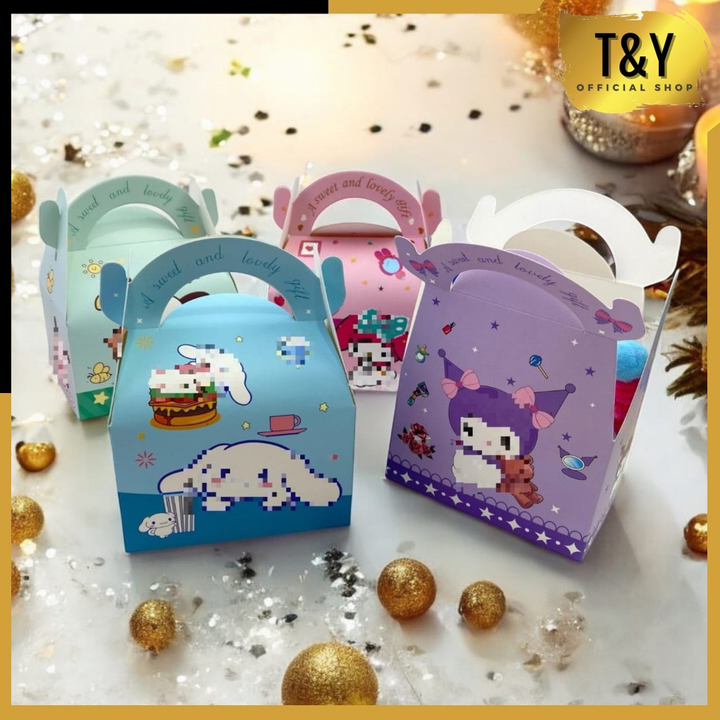

T&Y Goodie Bag Motif Kartun Kotak Souvenir Kado Ulang Tahun Paper Bag Snack Karakter Hampers Mini Lucu Tas Snack Candy Anak-Anak