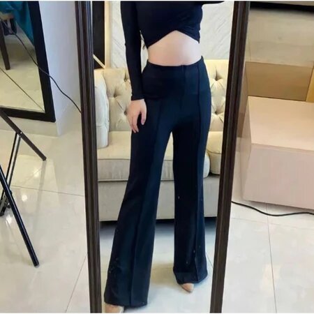 Cutbray scuba zipper - Cutbray resleting - Celana cutbray Highwaist