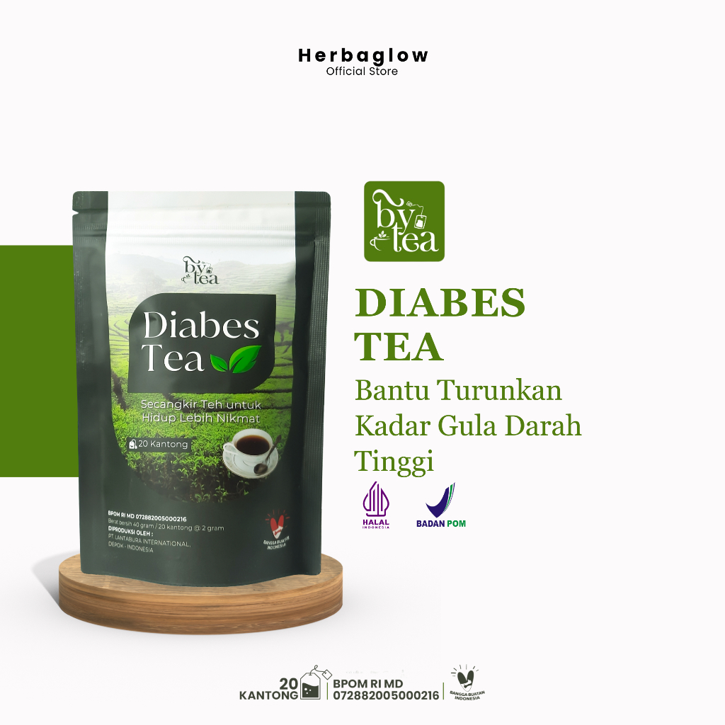 

ByTea Diabes Tea - Teh Diabetes Herbal Turunkan Kadar Gula Darah Hipertensi Isi 20 Kantong BPOM