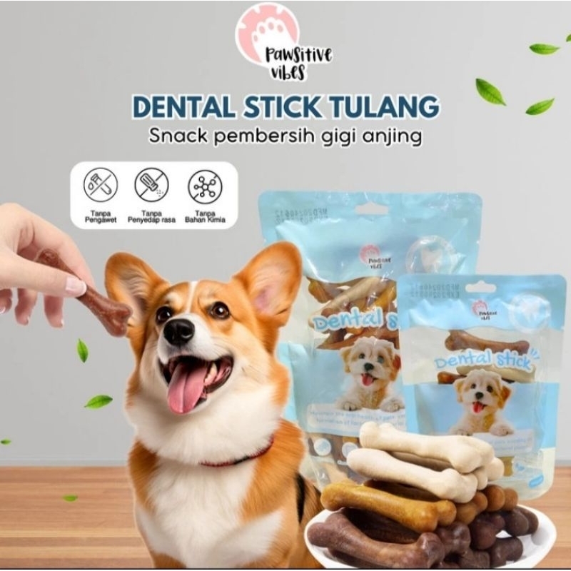 Dental Stick-Snack Anjing Dental Chew Pembersih Karang Gigi Penghilang Bau Mulut - Dental Stick  Unt