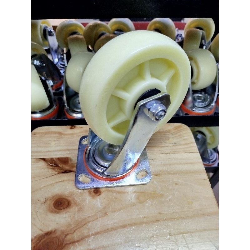 RKS - Roda 6" inch HT Nylon heavy duty double bearing caster hidup mati rem roda troli 6 inchi ( Beb