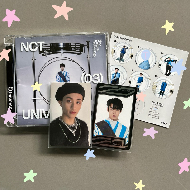 Album jewel case nct 2021 universe cover doyoung version unsealed photocard pc mark baret universe c