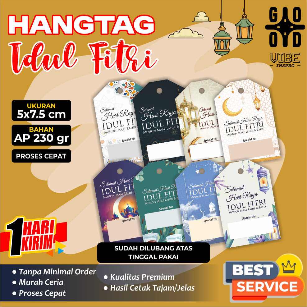 

CETAK Hangtag Souvenir/Ramadhan/Idul Fitri/Hampers/Label