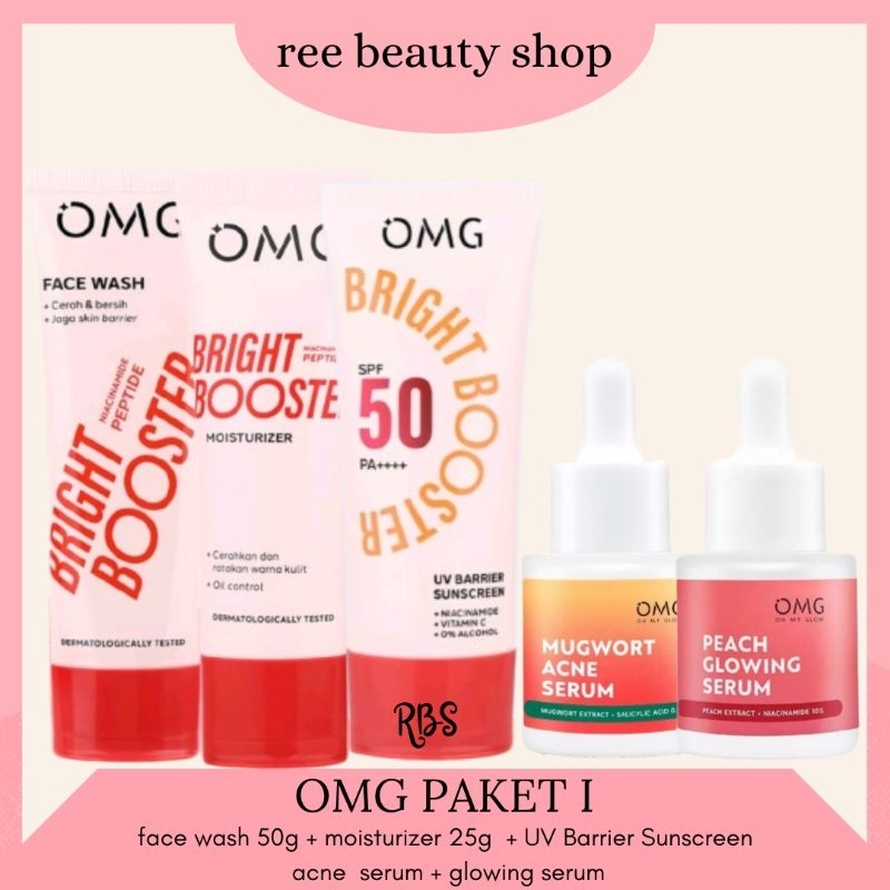 OMG OH MY GLOW 1 Paket Lengkap Skincare Mencerahkan | Skincare Omg 1 Set