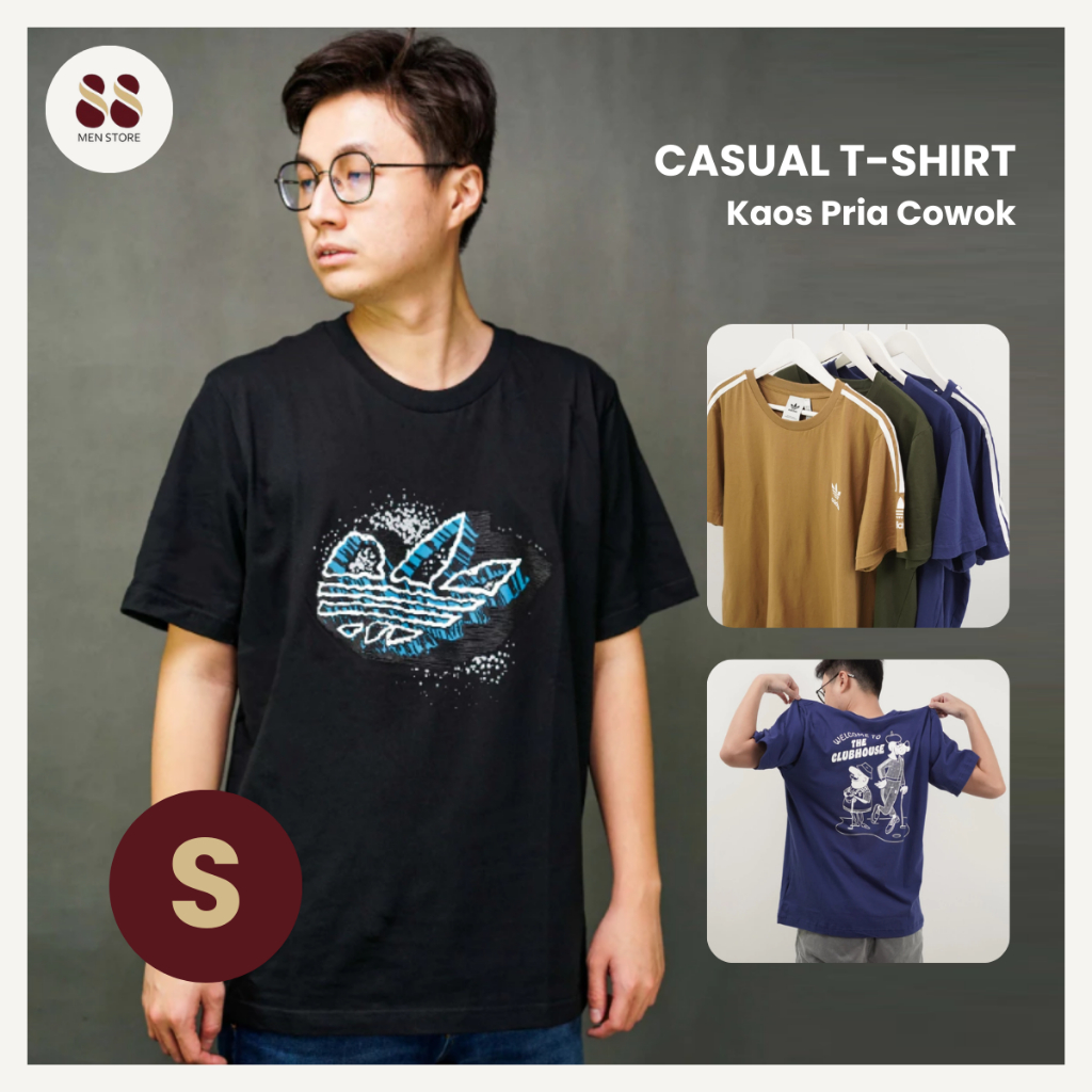 Casual Graphic Tshirt Size S | Kaos Pria Men Cowok