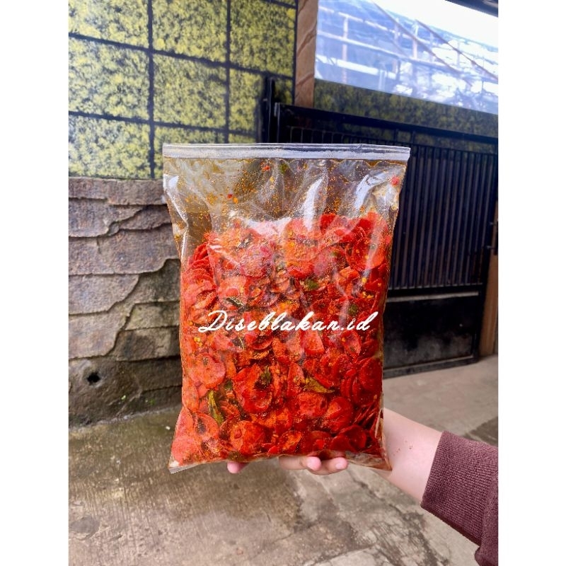 

Sosreng sosis goreng pedas daun jeruk kemasan 1kg