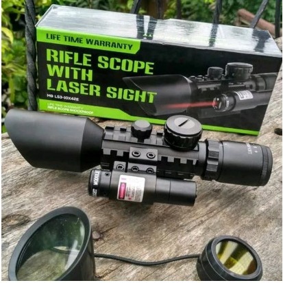 laser atau teleskope m9 LS 3-10x42 E laser sight