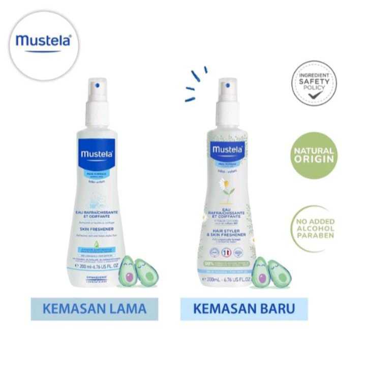 Mustela Hair Styler & Skin Freshener 200 ml | Spray Rambut dan Kulit Bayi | Hair lotion bayi