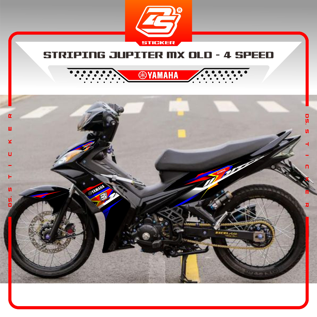 DS Stiker striping motor yamaha Jupiter MX old 135 4 Speed  List Variasi Jupiter mx lama DS004
