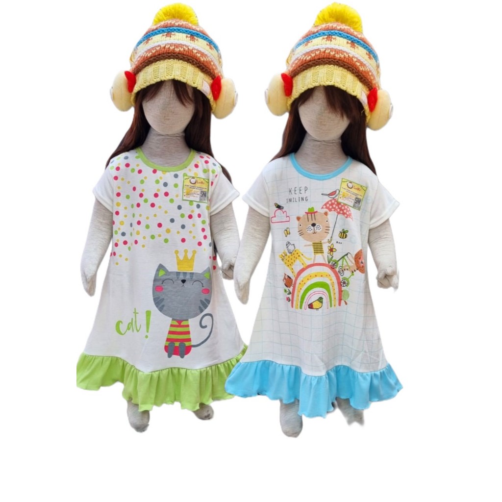 Leeva Baby Daster Midi Anak Perempuan Baju Dress Anak Harian