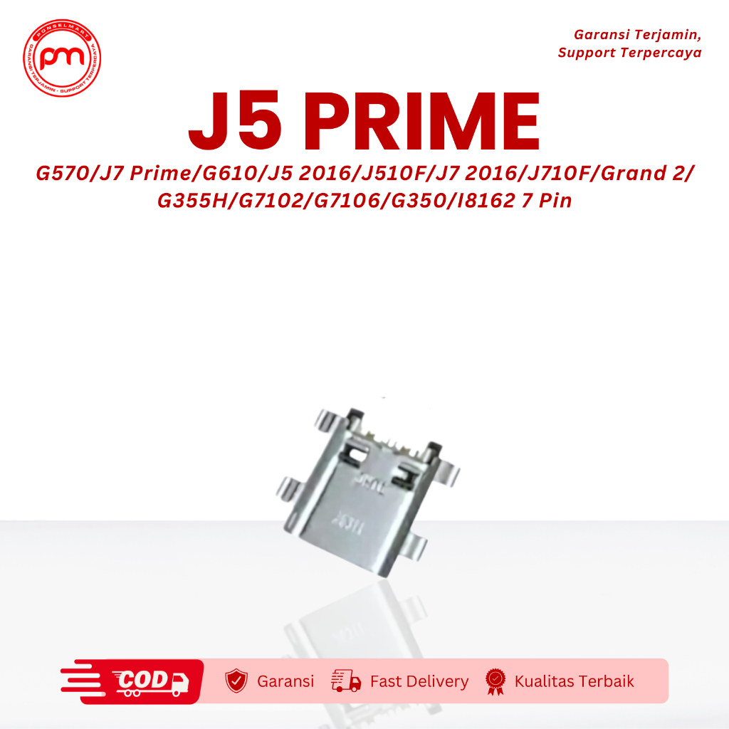 Konektor Cas Connector Charger Samsung J5 Prime G570 J7 Prime G610 J5 2016 J510F J7 2016 J710F