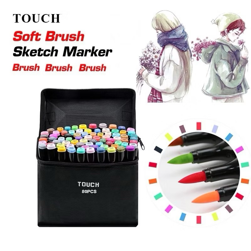 

MAINAN BINTANG LIMA!!! PREMIUM!!! Touch Twin Marker Color Copic Marker Alkohol Base Sketsa Drawing Pen Brush Marker Finecolour Art