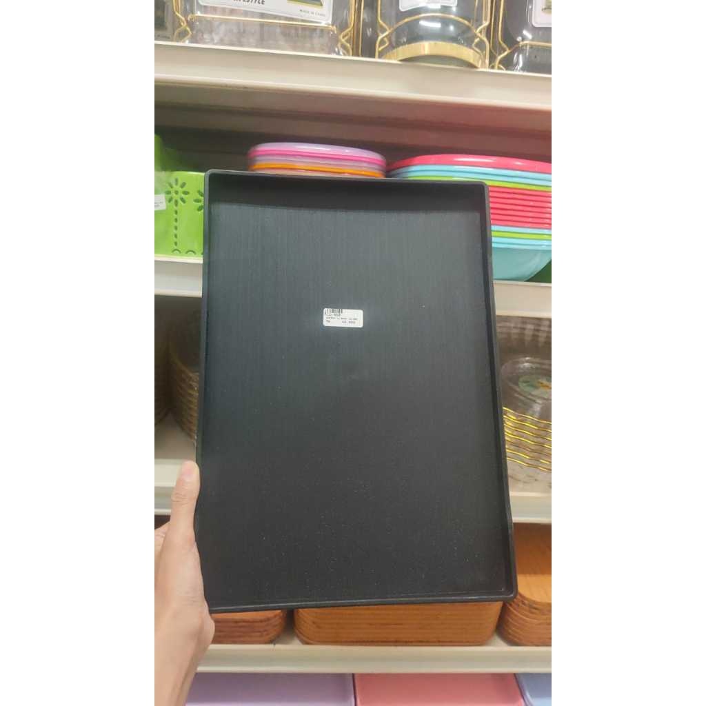 Baki plastik motif  kayu hitam - Maxistore