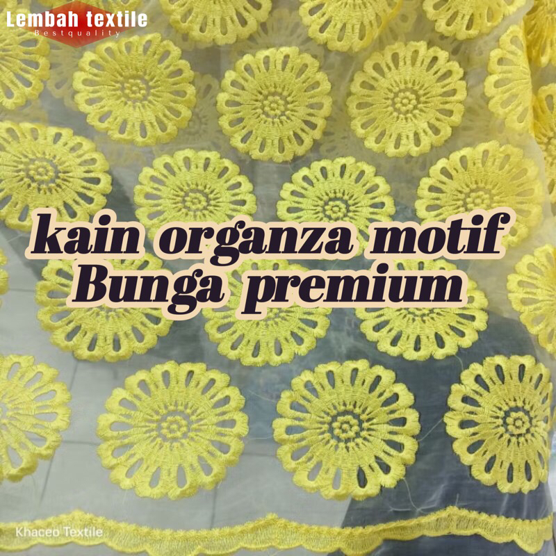 PROMO Kain Organza Motif Bunga Mewah/Kain Organza Motif/Kain Organza/Kain Murah