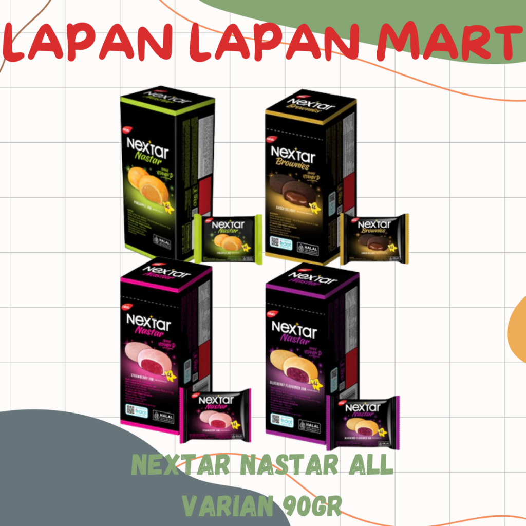 

Nextar Nastar Nanas,Brownies,Strawberry,Blueberry 90gr