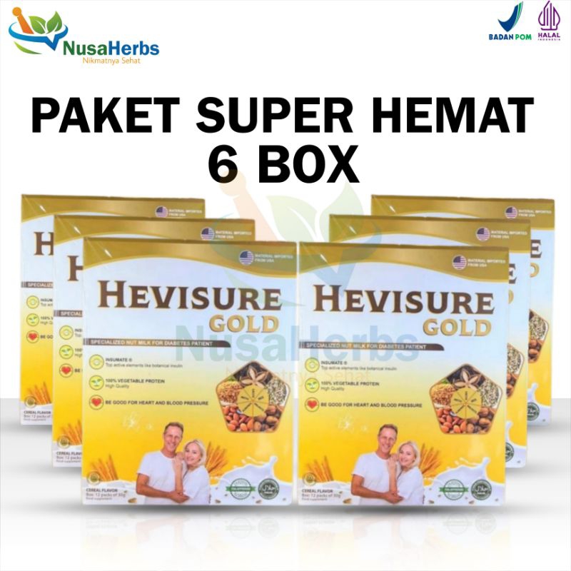 

Paket Super Hemat 5 Box Hevisure Gold Asli Original Susu Diabetes