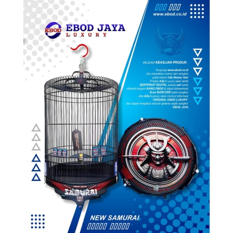 Sangkar murai Ebod Luxury pvc no 2 decal New Samurai