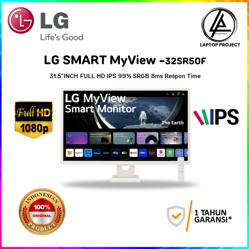 LG 31.5 inch FULL HD SMART LED MONITOR 32SR50F