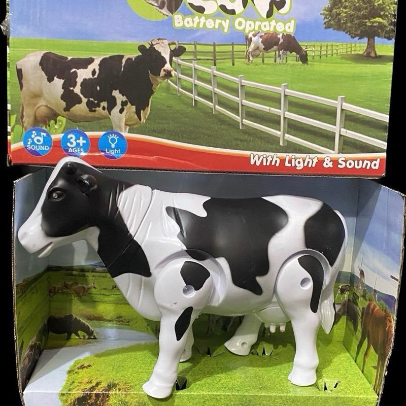 Mainan Sapi jalan Jumbo/Happy cow jalan dan lampu/Pr-17603