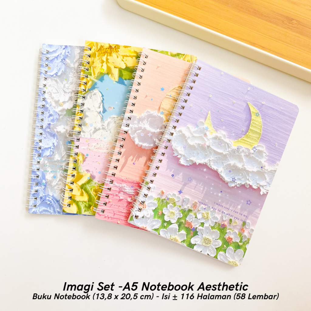

Sunshinelove.id - Notebook A5 Aesthetic Catatan Buku Jurnal Motif Bunga Astronot Dino Cloud - Buku Diary Isi 58 Lembar
