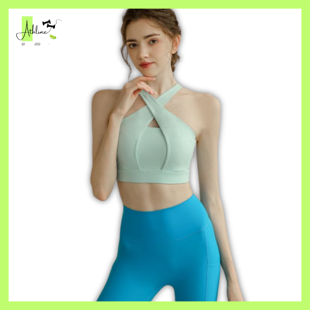 [athlime] Nitha Sports Bra / Atasan Bra Olahraga Wanita Tali Silang Depan Premium / Baju BH Gym