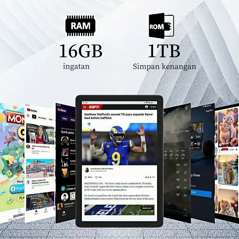 RB9 Garansi Tablet PC Baru 5G Tablet Pro14 Tab 11.6Inch Ram 16GB+1024GB Rom Tablet Baru Tablet