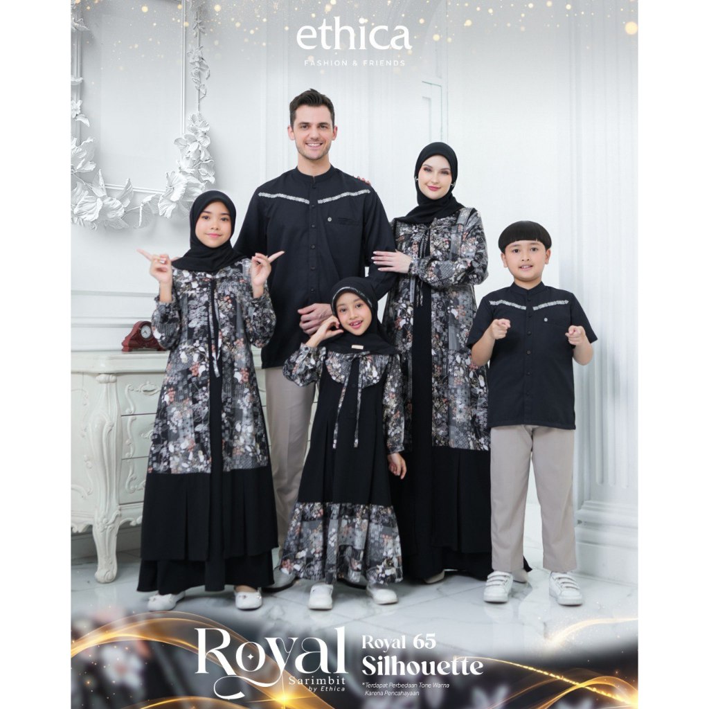 SARIMBIT KELUARGA TERBARU ETHICA ROYAL63 SILHOUETTE KAGUMI 347, KAHFI 366, KAGUMI KIDS 188, KAHFI KI