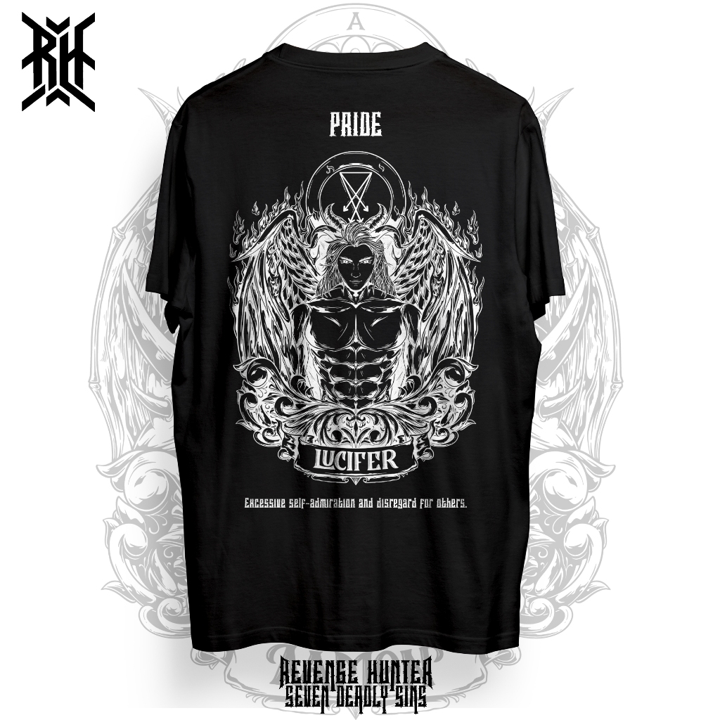 PRIDE Seven Deadly Sins - Lucifer T-shirt / Lucifer / Special Editon / Black n White