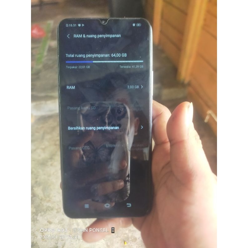 Vivo y20 3/64 minus sinyal