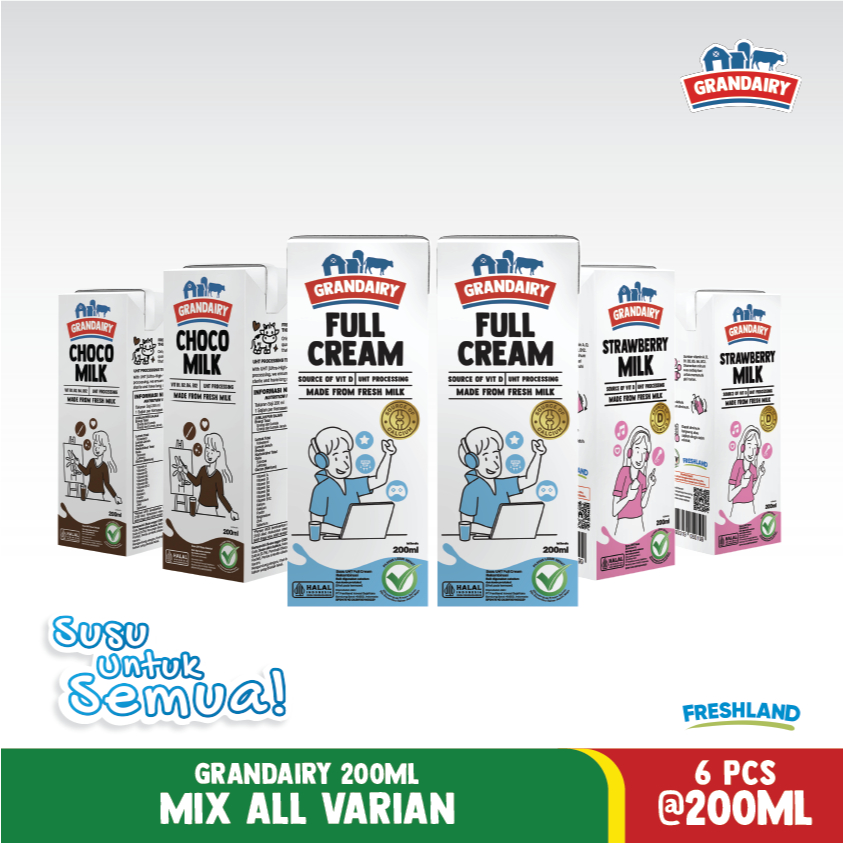 

BUNDLE - 6 PCS GRANDAIRY 200 ML MIX ALL VARIAN