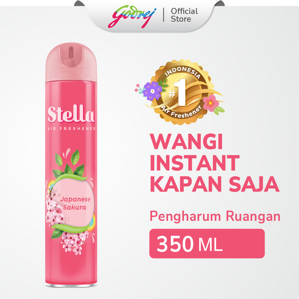 Stella Aerosol Japanese Sakura 350ml - Pengharum Pewangi Ruangan Semprot