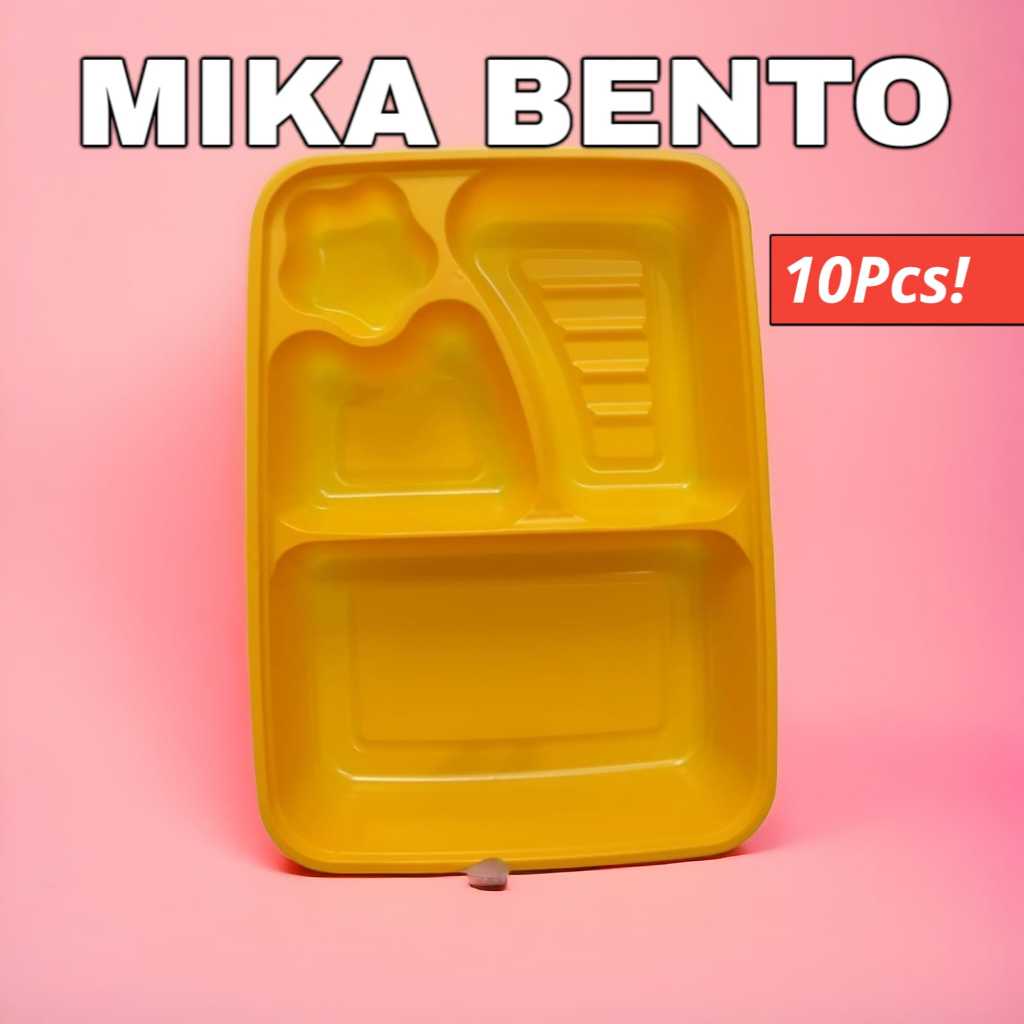 [50Pcs] Mika Bento Sekat 4 / Mika Bento Tutup Mika / Mika Makanan Sekat 4