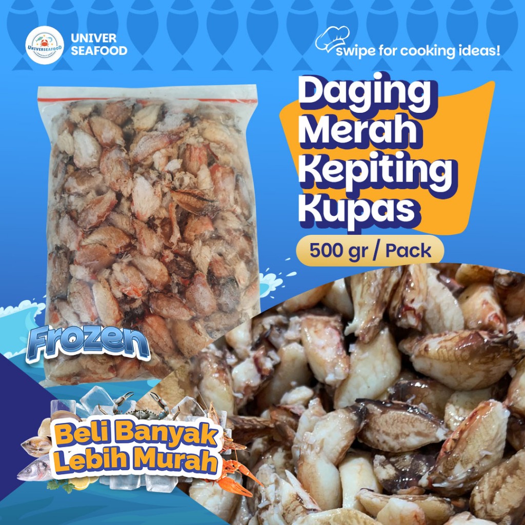

Daging Kepiting Kupas/Daging Lengan Kepiting 1kg