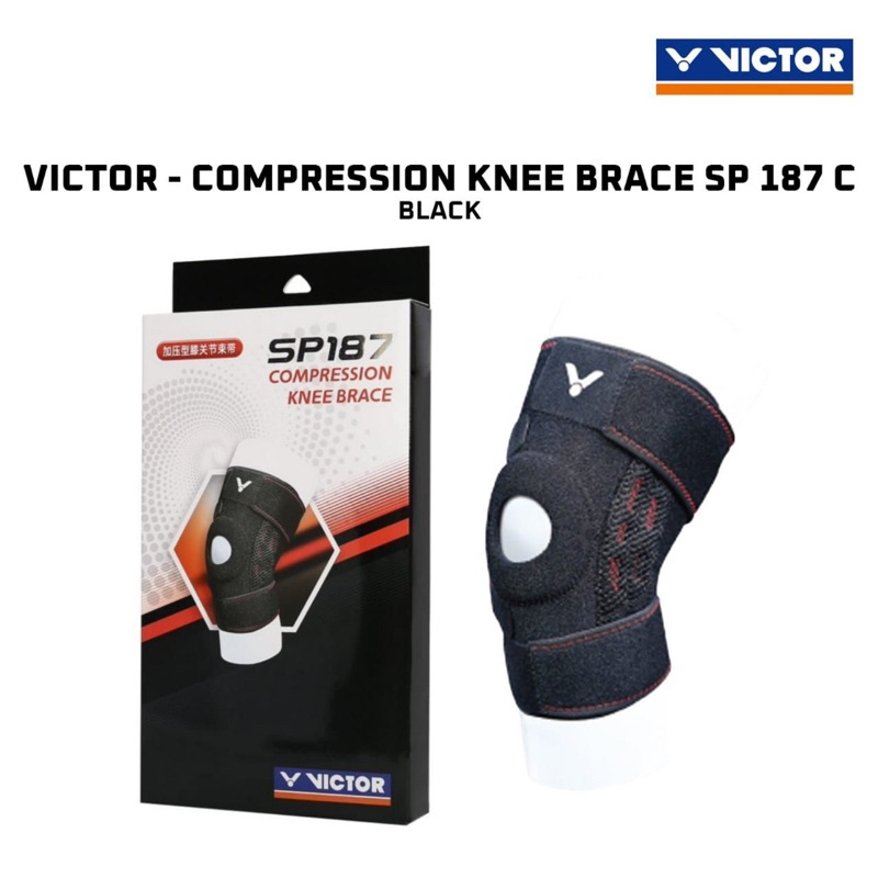Deker Lutut Badminton Victor SP 187 Compression Knee Brace SP187 Original