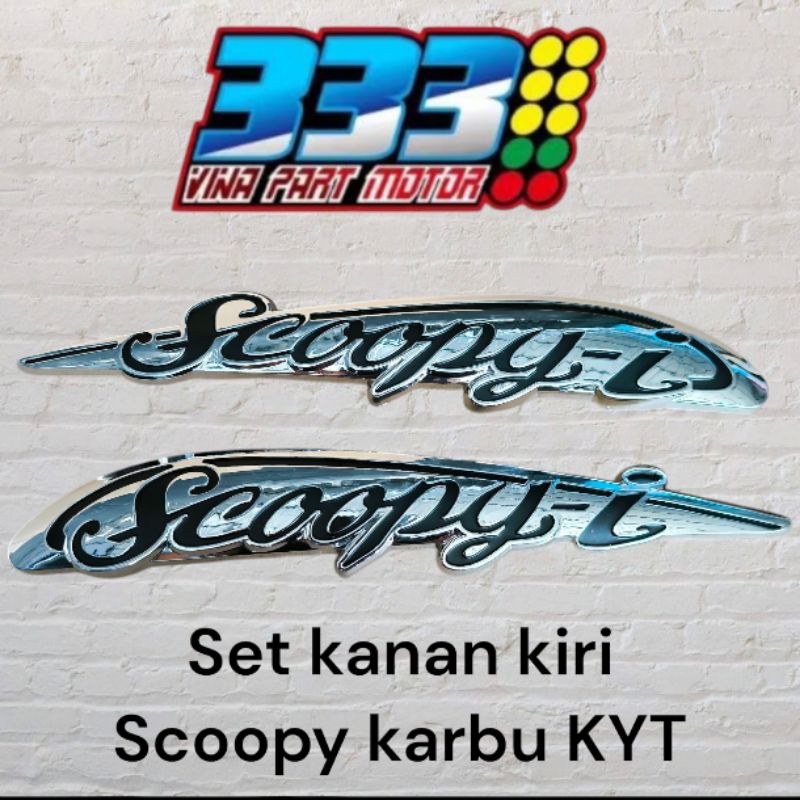 EMBLEM BODY SCOOPY KARBURATOR KYT EMBLEM 3D BODY BELAKANG SCOOPY KARBU