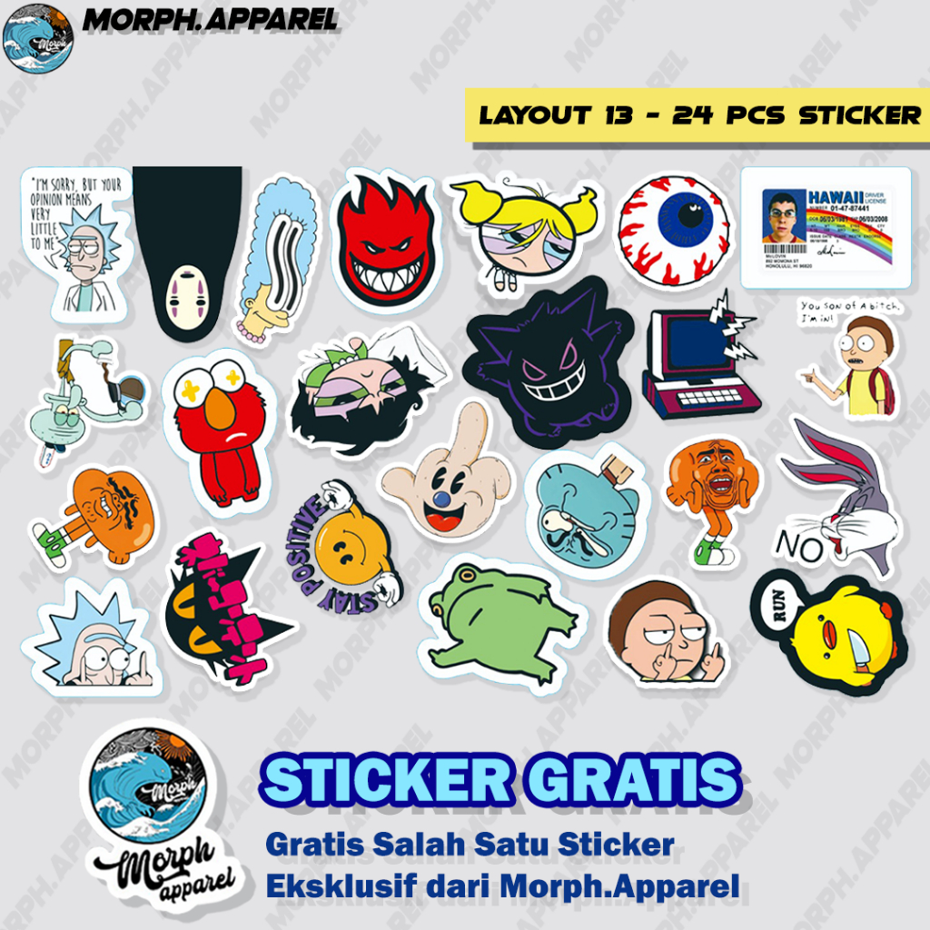 

Sticker Pack Premium - Sticker Helm / Outdoor - LAYOUT 13 Seri M - Morph.Apparel
