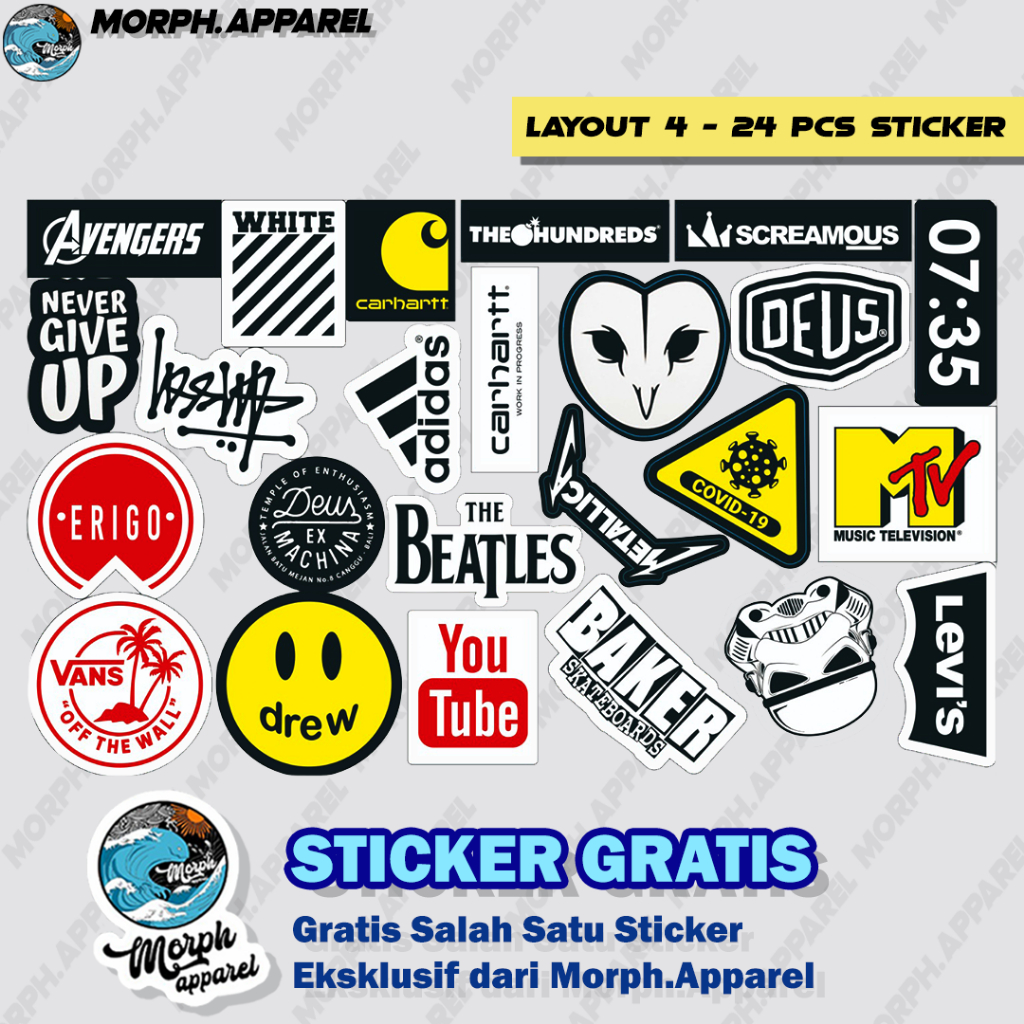 

Sticker Pack Premium - Sticker Helm / Outdoor - LAYOUT 4 Black and Yellow Hype - Morph.Apparel