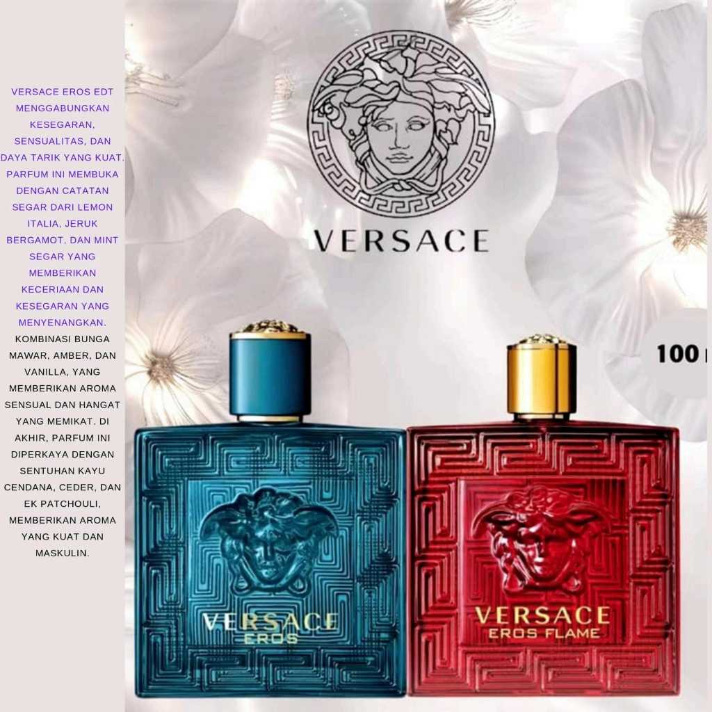 Versace Eros Flame for Men EDP 100ML/VERSACE EROS FLAME Wewangian Pria EDP 100ML