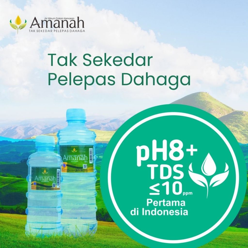 

AMANAH Air pH 8+ 200ml 1 Karton - Tak Sekedar Pelepas Dahaga