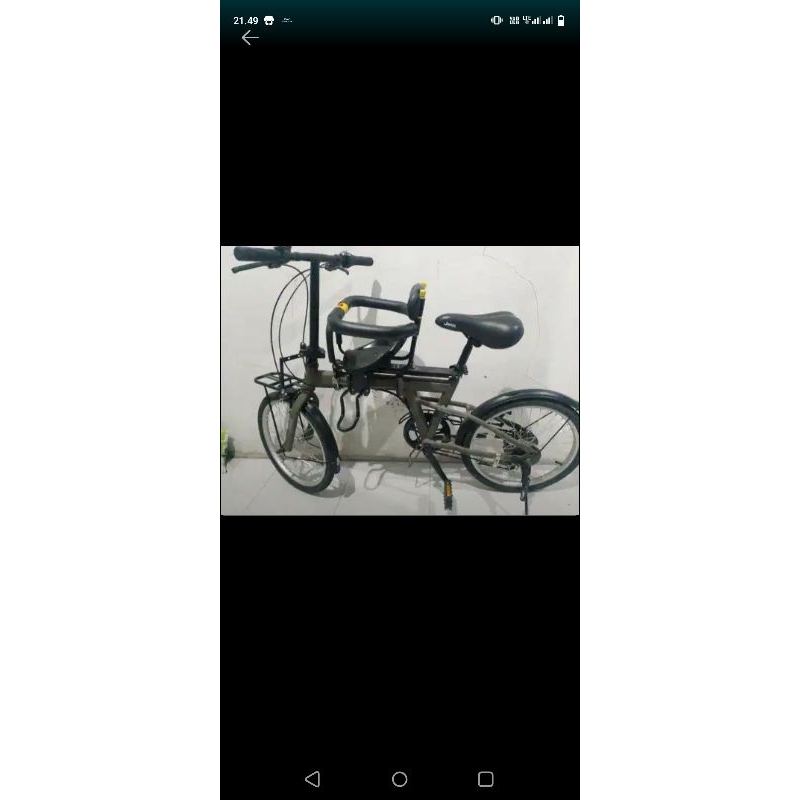 sepeda lipat jeep folding bike 20inch + boncengan anak