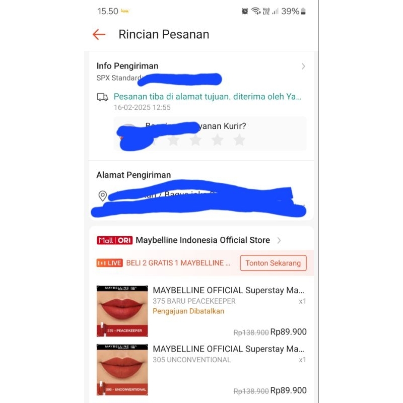 Preloved. Maybelline superstay matte ink