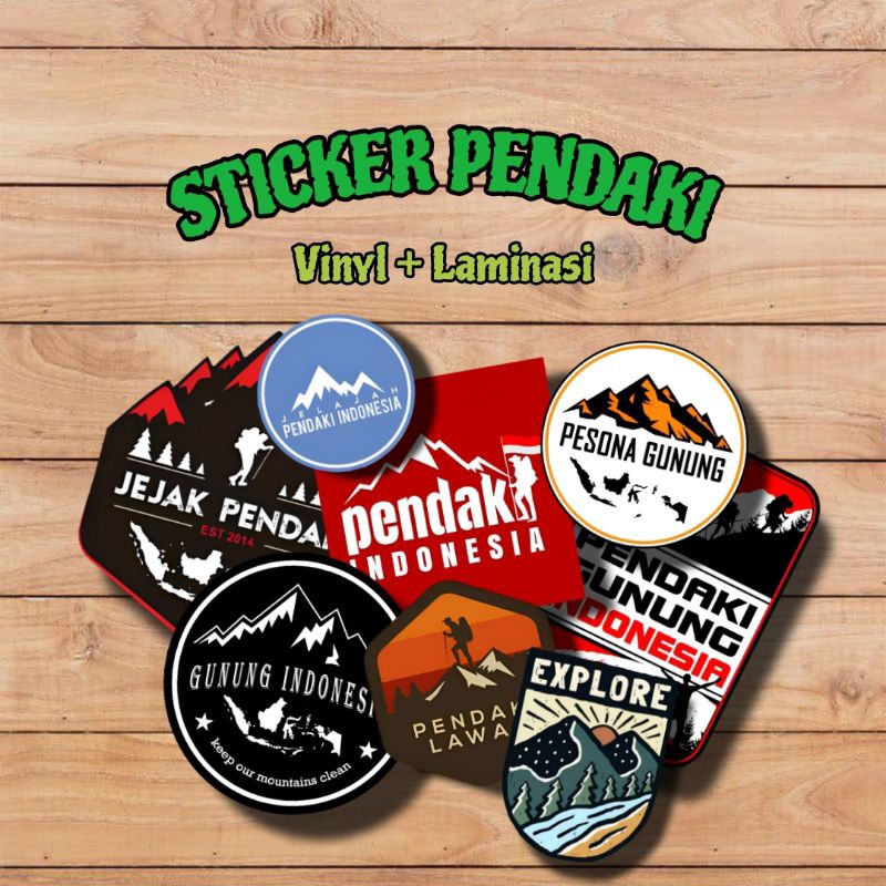 

COD ✨ Sticker Pendaki Gunung indonesia Stiker Penjelajah Vinyl + Laminasi size 6-7cm