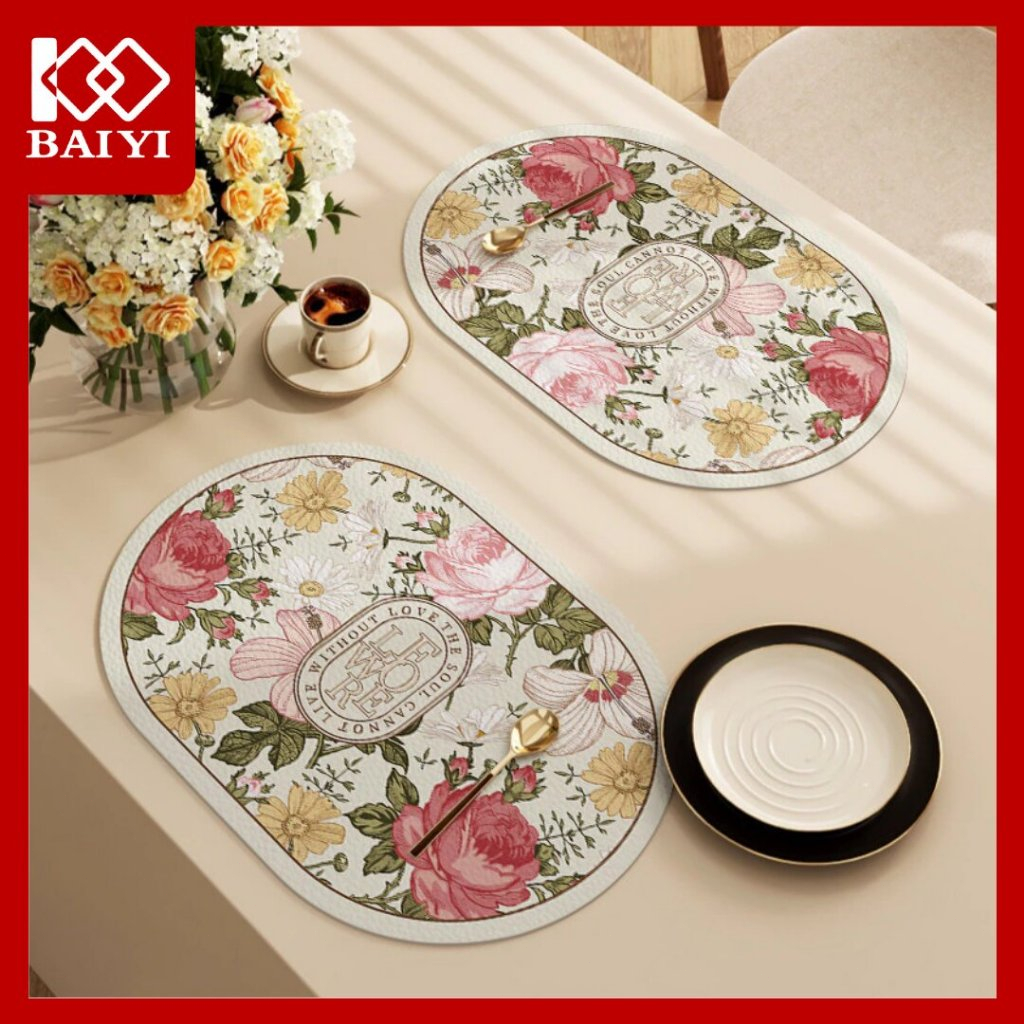 hot saleAlas piring dan tatakan gelas, alas meja, taplak meja, alas piring anti air dan minyak, alas