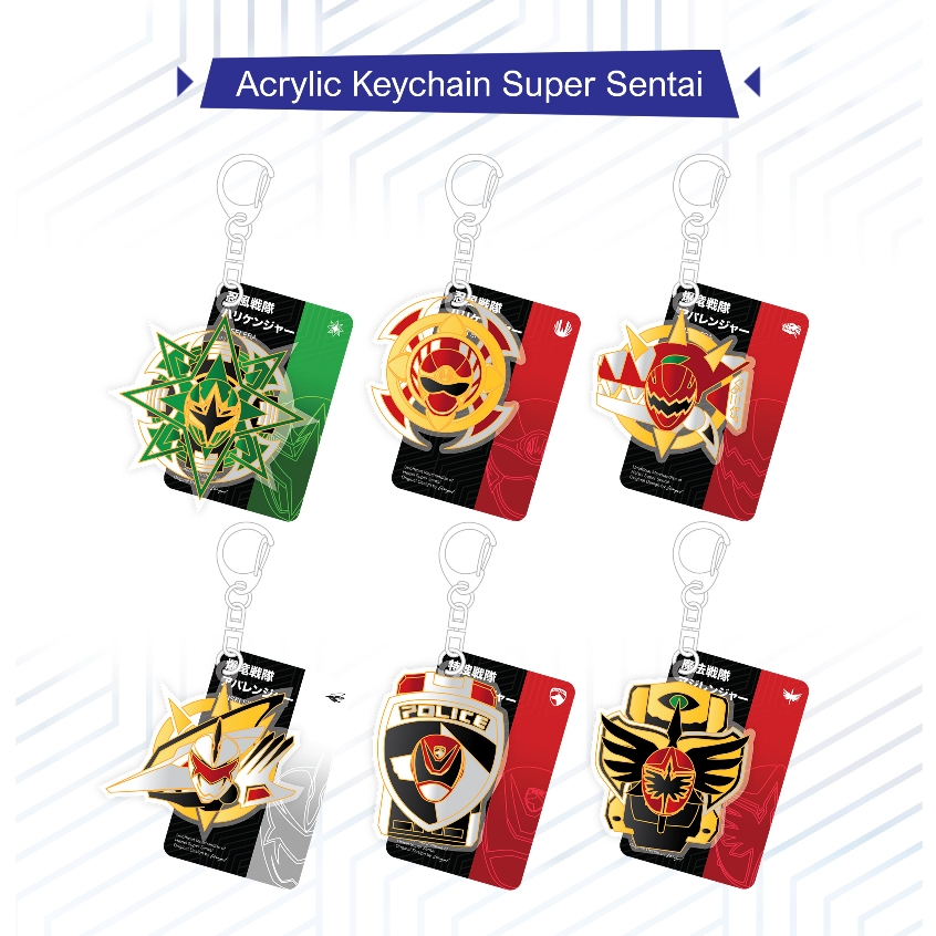 PRE ORDER Gantungan Kunci Akrilik Super Sentai 3 | Ganci Power Rangers | Tokusatsu Nerusenchi