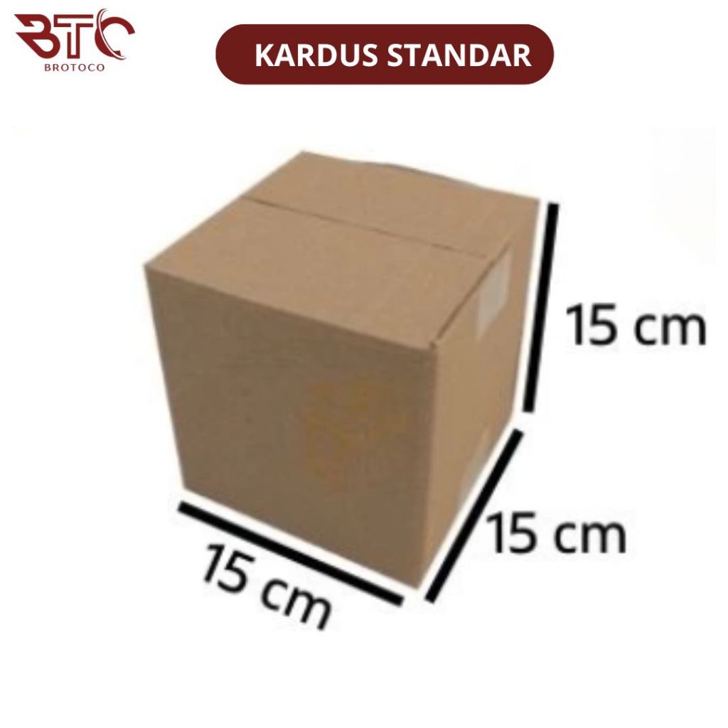 

[BROTOCO] Kardus Box Karton Kotak Dus Packing Polos Uk. 15x15x15 BFlute Tebal 3 mm
