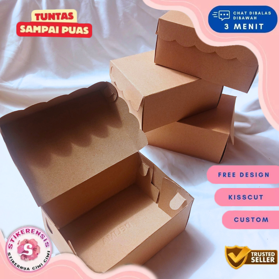 

kotak kardus Kemasan Kue Snack Box | Tebal 310gsm
